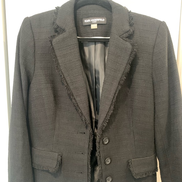 Karl Lagerfeld Black Blazer Size 10 - Picture 2 of 3